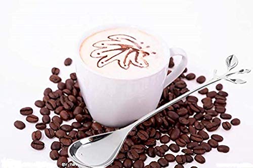 12-Pack Stainless Steel Creative Coffee & Dessert Spoons, 4.8 Inches (Silver, Style 4) - color: Sliver,Style 4