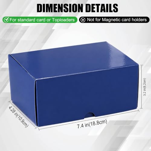 Top Loader Storage Box, 7in Dual Tone Toploader Box Holds 110+ Toploaders - color: Blue, size: 3 Pack-Toploader Card