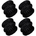 Chuangdi 4 Pairs Wrist Bands for Washing Face Microfiber,Black - color: Black