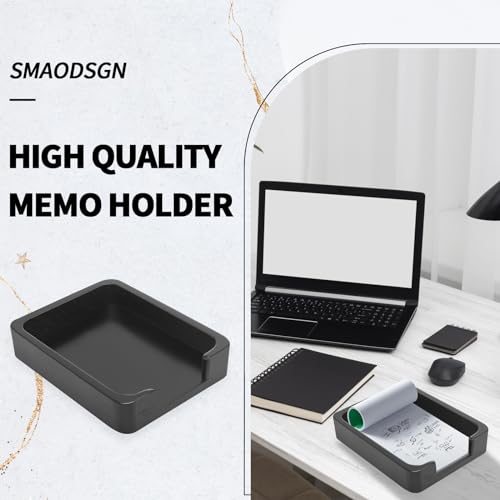 1PCS 4x6 Memo Holder For Desk Paper Holder Black Wooden Memo Organizer For Desk Paper Tray Index Card Holder Fits 4 x 6 Index Card Cardstock Pads Note for Office School