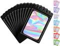 Funfery 100 Pack Resealable Holographic Bags, Smell Proof Packaging, Black - color: Black, size: 3x4.7 inch