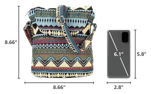 Satchel Saddle Pocket Swing pack Bag Collection Messenger Shoulder Bag Travel Purse Wallet - color: Black Stripe