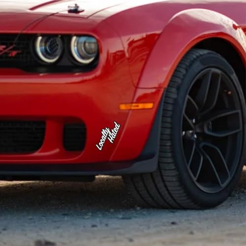 (2 Pcs) Locally Hated Bumper Sticker Vinyl Decal Self Adhesive For American Japananese German Korean JDM Cars Trucks SUVS