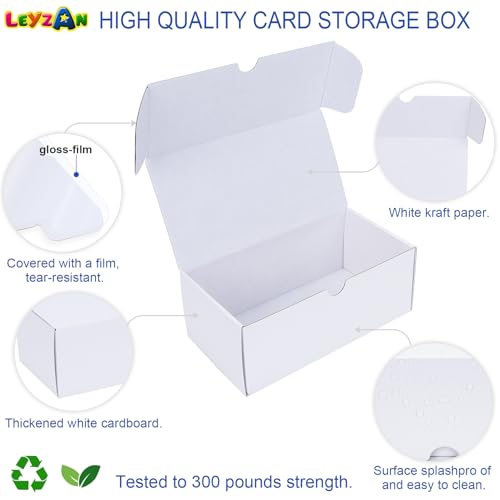 Trading Card Storage Box, 8-Pack 400 Count Cardboard TCG & Sport Card Box - size: 8 piece 7in for Standard