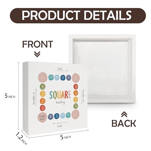 Counseling Office Mental Health Calm Down Corner Supplies Decor Feelings Wooden Box Sign, Classroom Calming Corner Kids School Psychology Therapist Gifts, 5x5 Inch - color: Mental Health