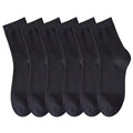 MAGIARTE Womens Mini Crew Cotton Socks,6 Pairs - color: Color#09 Black