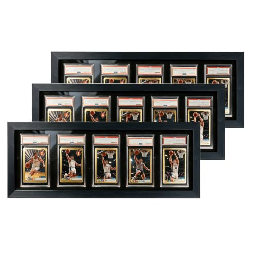 Sports Anime Game Card wall Greded Display Case Holds 5Card - 3P - size: 5-Card-3Pack-Graded