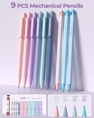 Four Candies 56 PCS School Supplies with Cute Pencil Case (Light Purple) - color: Light Purple