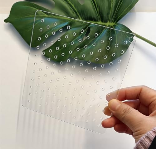 Acrylic Sashiko Stencil,Sashiko Embroidery Pattern,Quilt Stitch Mold,Small Needle Embroidery for Manual DIY Tool Template (Cross Dots) - style: Cross Dots