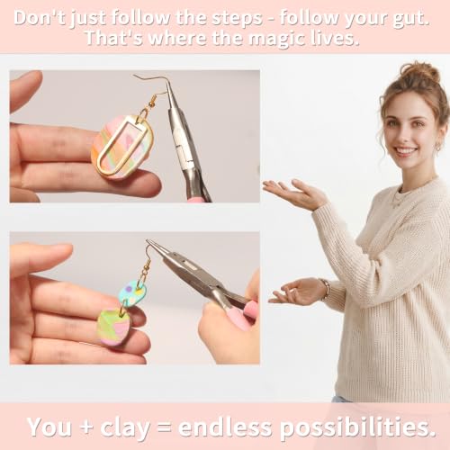 Patemby Clay Earring Jewelry Making Kit Art Crafts Set for Teen Girl Adult