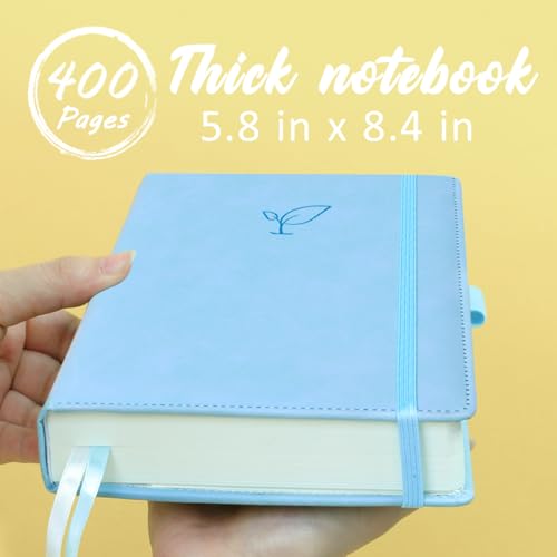 Hoci Poci 400 Pages Lined Journal Notebook, 5.8" x 8.4", Light Blue - color: Light Blue, size: Lined-400 Pages (5.7"×8.3")