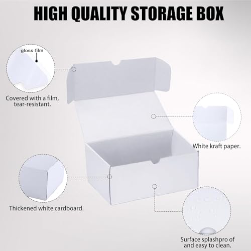 Toploader Trading Card Storage Box, 100 Count Bulk Card Storage Box(3 Pack) - color: White, size: 3 Pack-Toploader Card