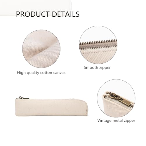 Slim Pencil Case Small Pencil Pouch Pen Case (Black/CV) - color: Black