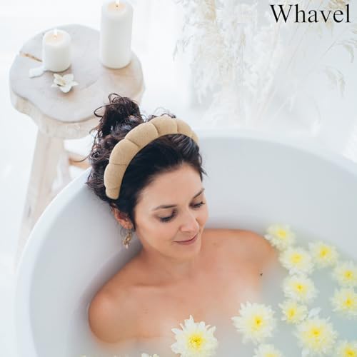 WHAVEL 3 Pack Spa Headband for Washing Face Makeup,Skin care,Facial - color: Khaki, Brown, Black