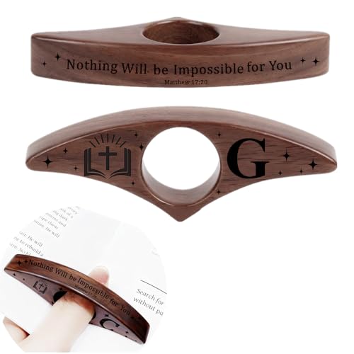 Personalized Book Page Holder with 26 Letters, Custom Finger Book Opener Thumb Bookmark with Initials for Women Men, Reading Accessories Gifts for Readers Book Lovers (Dark Color-02, Letter G) - color: Dark Color-02, size: Letter G