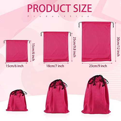 20 Pcs Satin Game Storage Bags for Women Men, S, M, L, Pink - color: Pink, size: S,M,L