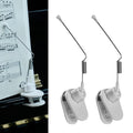 Piano Music Book Clip, Sheet Music Page Holder for Music Stand, White - color: White