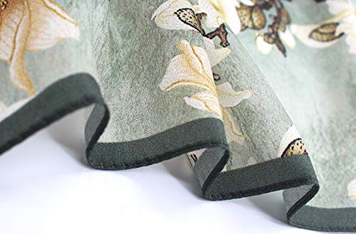 ANDANTINO 100% Silk Long Scarf-Women Large Oblong Shawls with Gift Packed - color: Pale Green