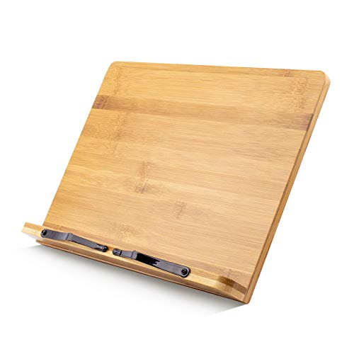 (19.68 x 14 Inch) Extra Large A+ XL Bamboo Book Stand for Reading Textbook