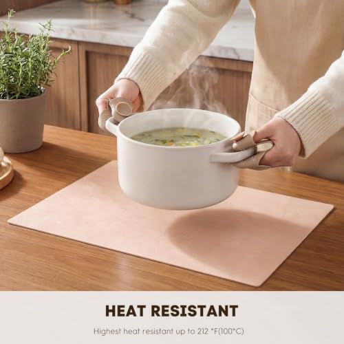 Artoid Mode Pink Faux Leather Placemats Set of 4 - color: Pink, size: 12" x 18", Rectangular Set of 4