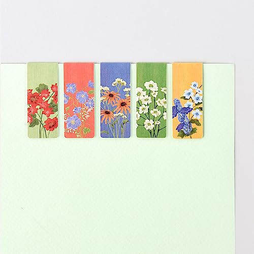 Monolike Magnetic Bookmarks Olivia's Flowers Ver.3, Set of 5 - color: Olivia's Flowers Ver.3