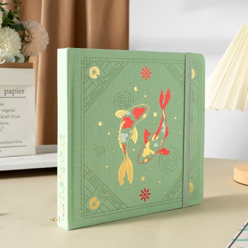 TIEFOSSI Dotted Square Journal Notebook 160 Pages for Women & Men(8 x 8) - color: Green, size: Square-Dotted
