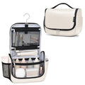 Travel Toiletry Bag for Women & Men, Waterproof Hanging Makeup Organizer - color: Beige