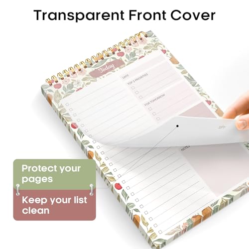 Taja To Do List Notepad, Undated Daily Planner for Work and Goal Setting - color: u-Cherry Orchard, size: 1 Pack