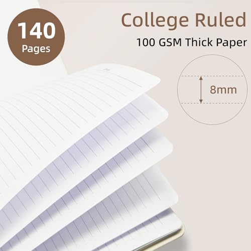 Cute Spiral Notebook Lined Journal B5 Note Book with Pocket, Plants - color: Green Plants