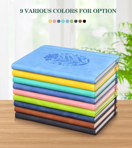 Lined Journal Notebook for Women, A5 Pink Hardcover Leather Journals for Writing, 200 Pages Thick Travel Daily Journal, College Ruled Notebook for Work School, Note Taking, Business 5.75'' X 8.38'' - color: Pink