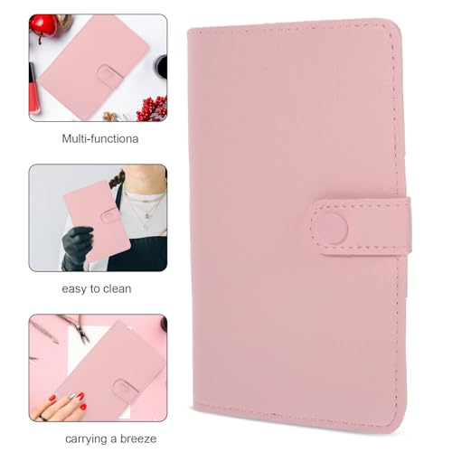 NOLITOY Nail Drill Bit Storage Organizer Folding Bag 37 Holes Pink - color: Pink