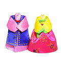 No-Needle DIY Korean Mini Hanbok Craft Kit with Real Fabric (2-in-1 Set)