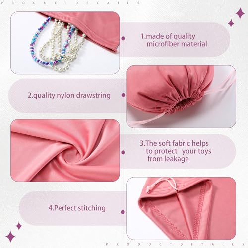20 Pcs Satin Game Storage Bags for Women Men, S,M,L, Pink and Purple - color: Pink and Purple, size: S,M,L