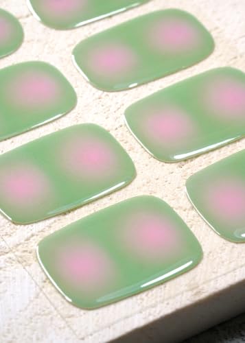 Real Gel Nail Strips (No UV Light Needed) - 44Pcs Salon Quality Nail Stickers - Long Lasting Polish Wraps for Women, Easy Apply & Remove (Morning Meadow) - color: Morning Meadow Green