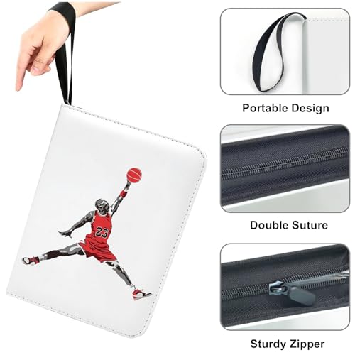 900 Pockets Basketball Card Binder, Portable Waterproof PU Storage Album,C9 - color: Basketball-900