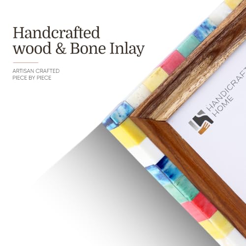 Handicrafts Home Handmade Bone Inlay & Wood Photo Frame Colorful Decor, 5x7 - color: FAIRGROUND-CIRCUS, size: 5X7