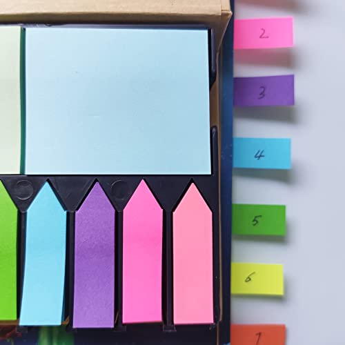 Tape Flags Assorted Color Combo Pack, Arrow Flag Tabs Colored Sticky Notes for Page Marker Bookmarks and Message Post by BLUECC