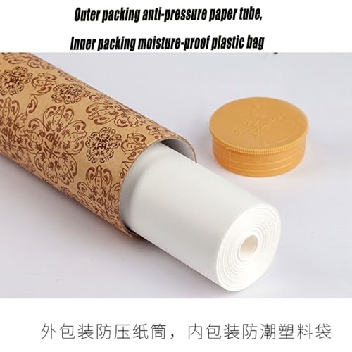 Xuan Rice Paper 27x11yd Mulberry Calligraphy Sumi-e Decoupage Inkjet White - color: White, size: 69CM