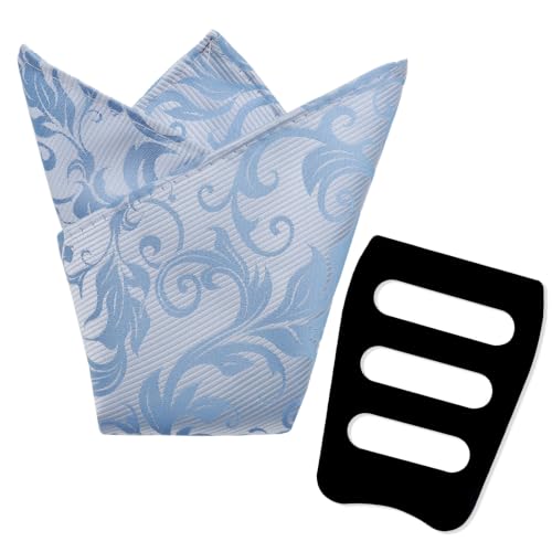Handkerchiefs for Men with Holder Vantige Pocket Squares for Men - color: Light Blue