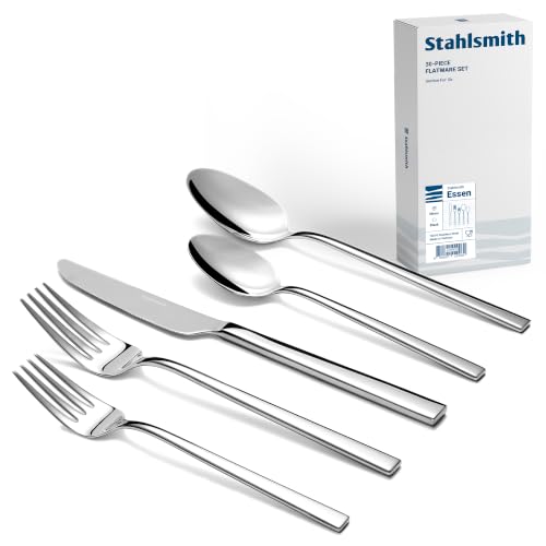 30-Piece Durable 18/10 Silverware Set, Stainless Steel Flatware - size: Set of 30 for 6