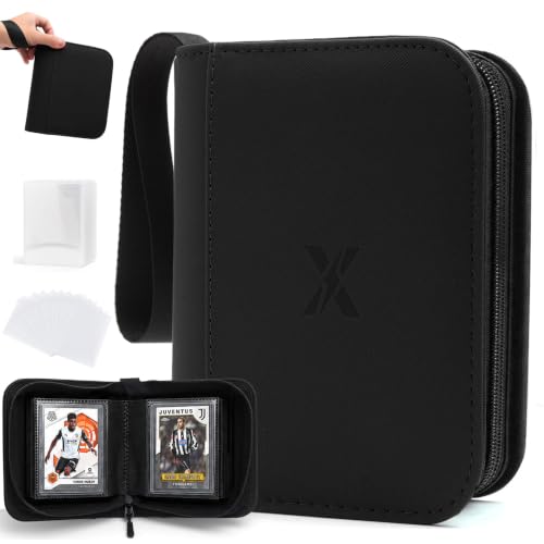 Mini 1 Pocket Top Loader Binder, Upgraded Widened Pages & Spine - color: Black, size: 1