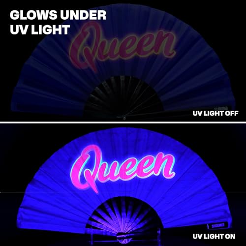 SoJourner Folding Rave Fan, Queen - color: Queen