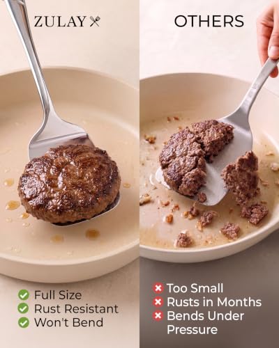 Zulay Kitchen Stainless Steel Spatula Turner - size: Solid Turner