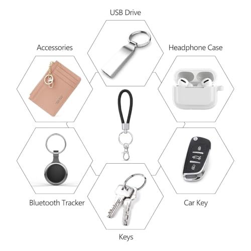 ID Card Badge Holder Key Chain with Metal Keyring, Plastic Slide Open with ID Window for Women Men Girls Students - color: Pure Black