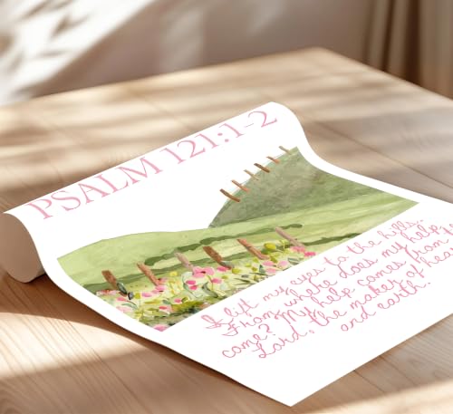 QLDENIX 6PCS 12X16in Pink Christian Canvas Wall Art Bible Verses Posters - color: Pink Bible-poster, size: 16"Lx12"W