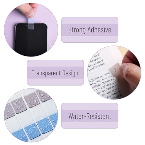 Mr. Pen- Sticky Index Tabs, 480 Pcs, Pastel Sticky Tabs for Notebooks - color: Morandi, size: 1" × 0.5", 480 pcs