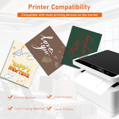 Guakicae 100 Sheets Cream Cardstock 8.5 x 11 Off White Paper 75lb - color: Cream, size: 100 Sheets