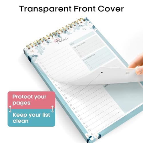 Taja To Do List Notepad, Undated Daily Planner for Work and Goal Setting - color: h-Blue Breeze, size: 1 Pack