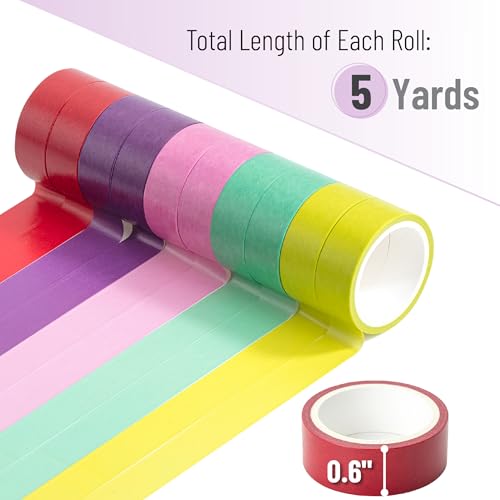 Mr. Pen- Washi Tape Set, 10 Rolls, 5 Yards/Roll, Washi Tape for Scrapbook - color: Tropical Twirl