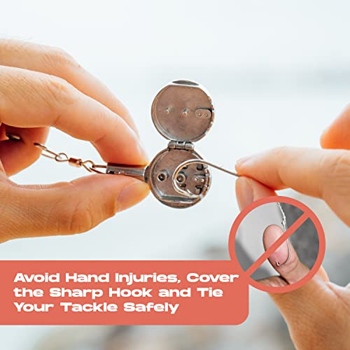 HOOK-EZE Fishing Knot Tying Tool | Protect from Fish Hooks | Tie Fishing Knots Easily | Cool Gadgets for Fishermen | Ice Fly Fishing | Fishing Accessories for Beginner Anglers | Nail Knot Tool - color: Metal, style: Nail Knot